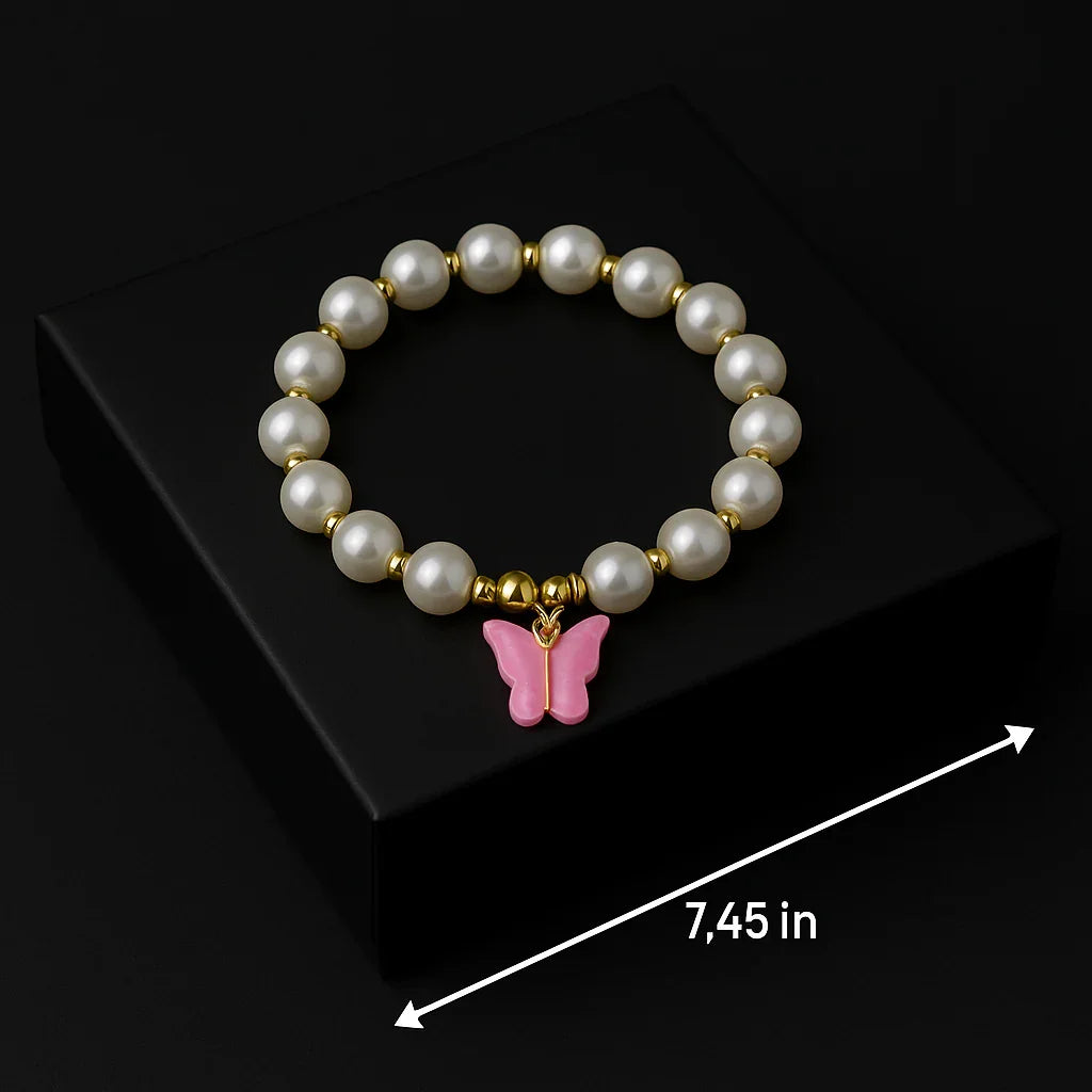 Handmade White Pearls Bead Bracelet