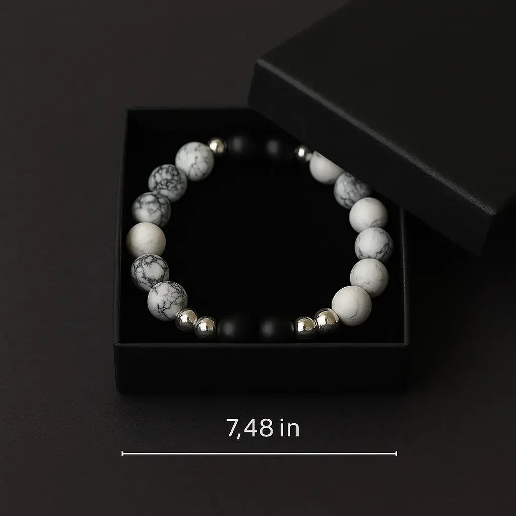 Handmade Natural Stone Bead Black Onyx Bracelet