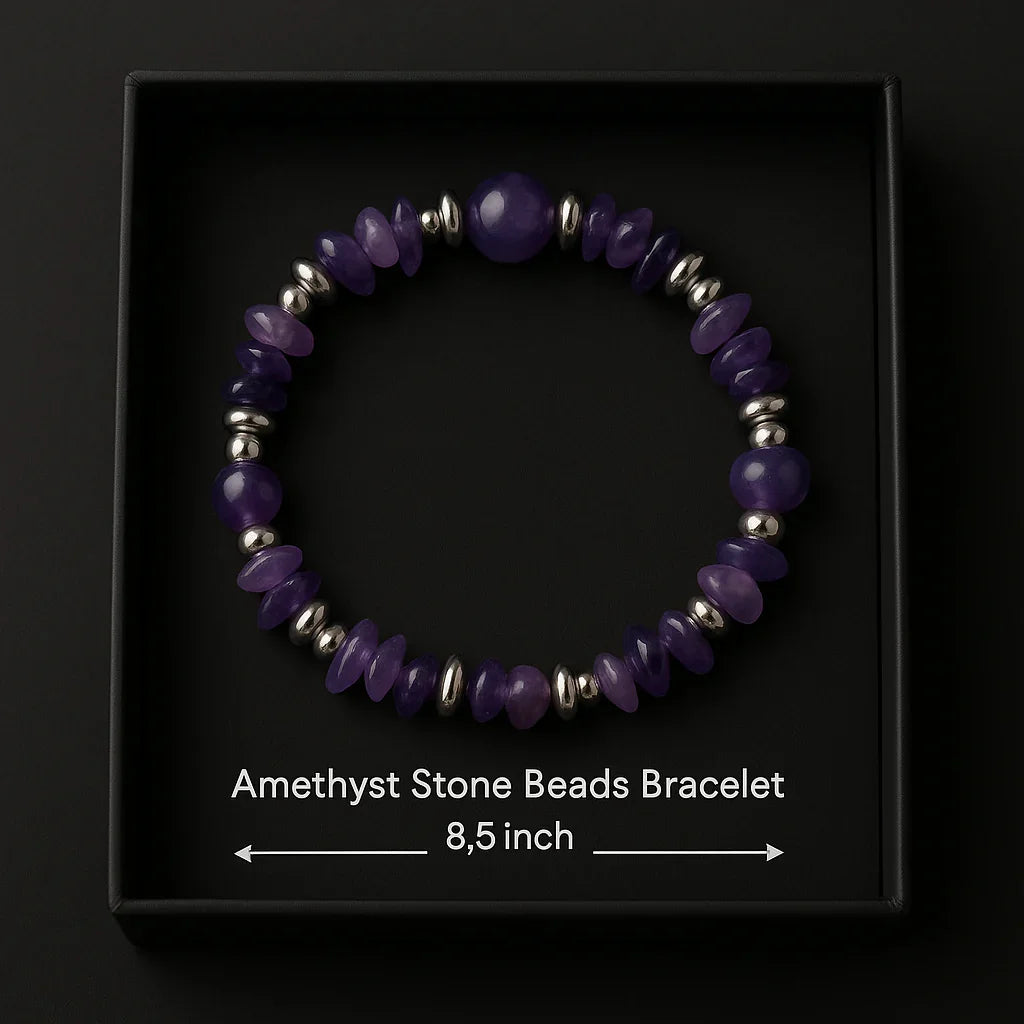 Handmade Natural Blue Stone and Chip Bead Bracelet