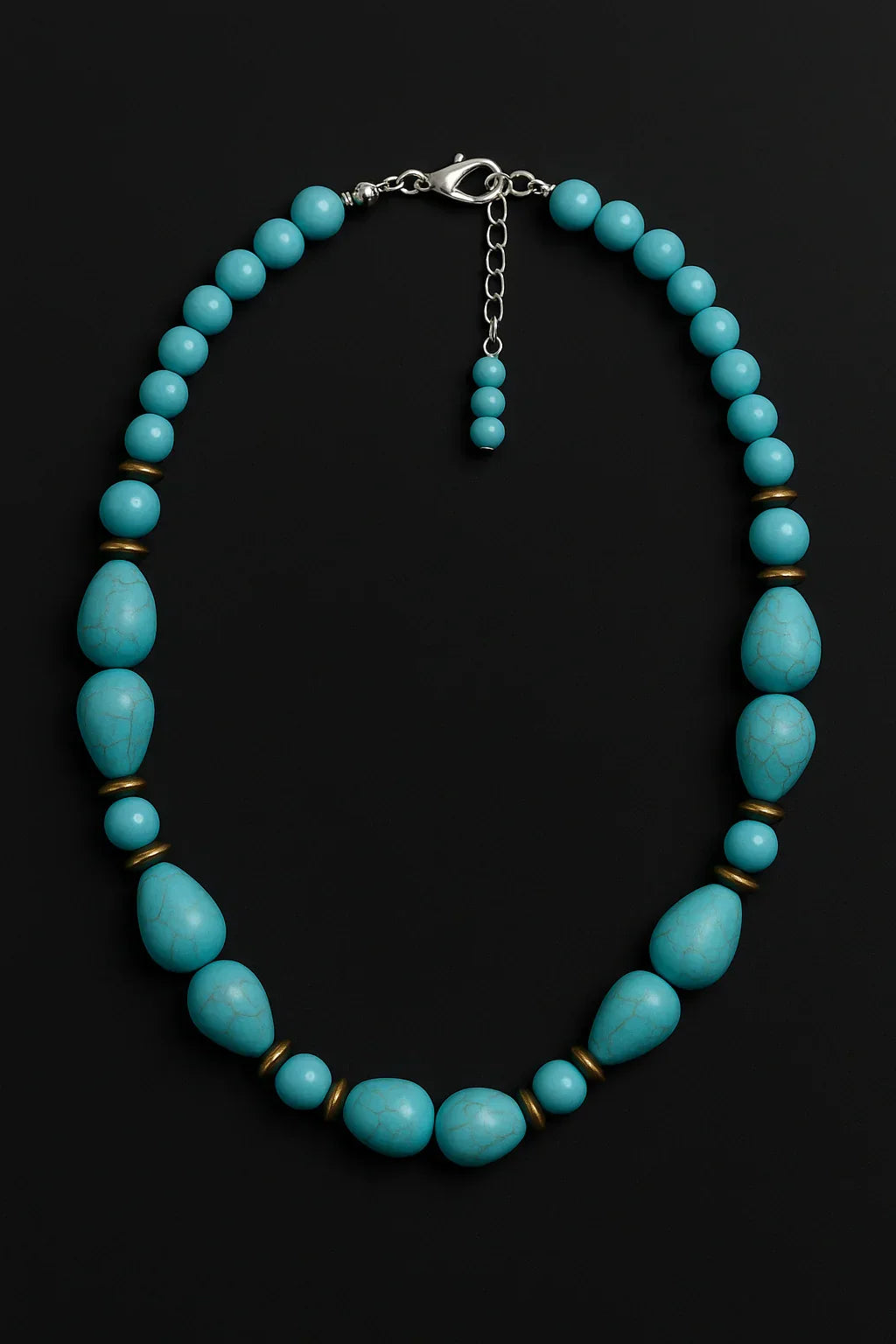 Handmade Turquoise Stone Beads Necklace