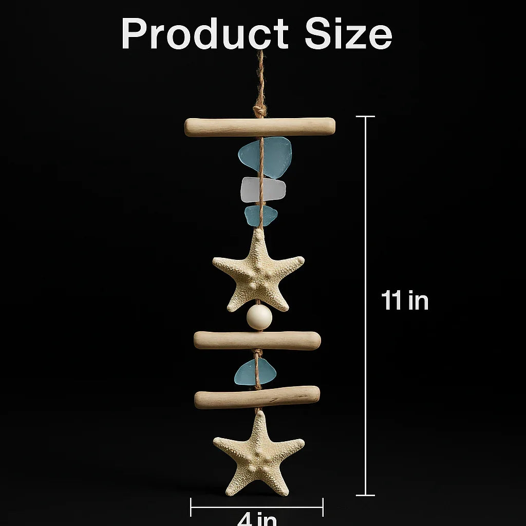 Seashells, Starfish Driftwood Beach Room Decoration Wall Hanging